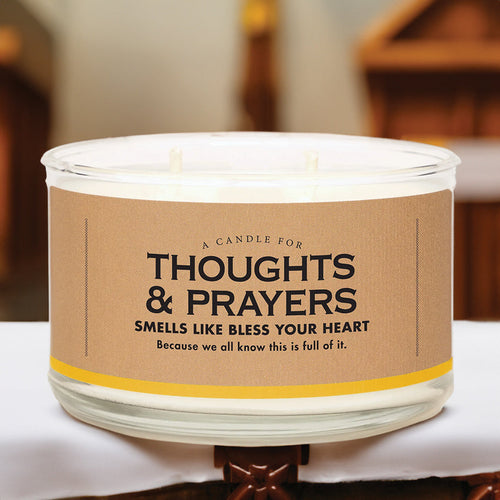 Whiskey River Thoughts & Prayers Funny Candle – Morgans Gift LLC