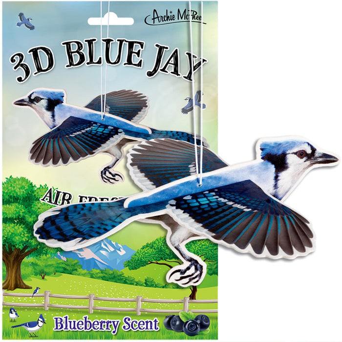 3D Blue Jay Air Freshener - Unique Gift by Archie McPhee