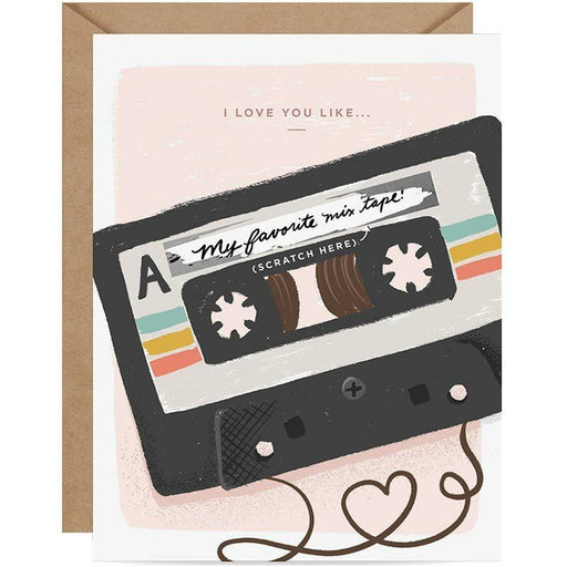80's Mix Tape Scratch-Off Card - Unique Gift by Inklings Paperie