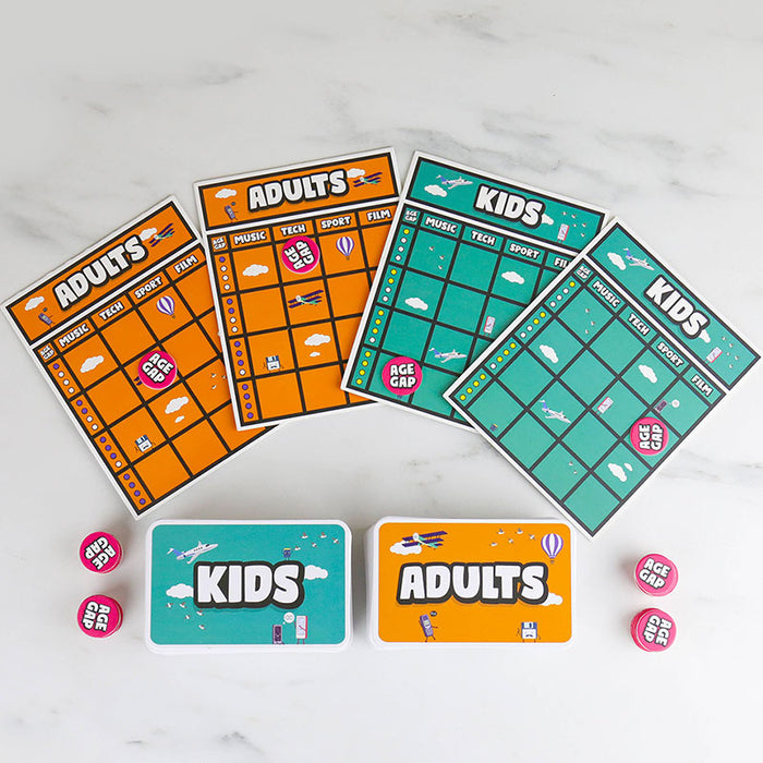 Age Gap - Kids vs Adults Trivia Game - Unique Gift by Gift Republic