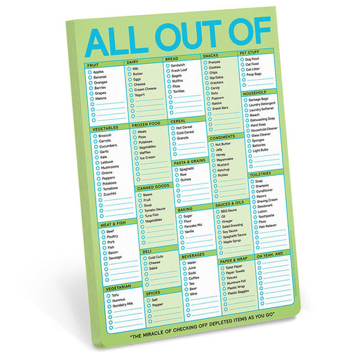 All Out Of Magnetic Pad - Unique Gift by Knock Knock