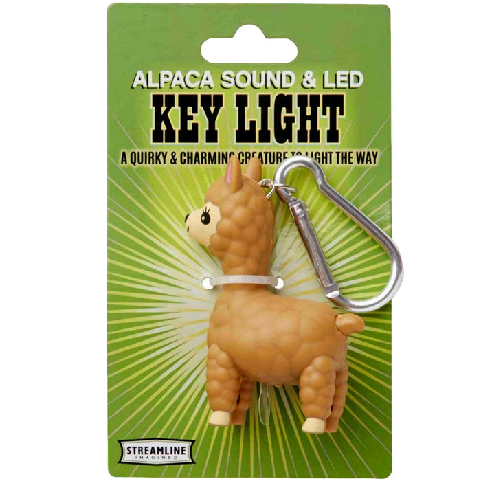 Alpaca Keychain With LED + Sound - Unique Gift by Streamline