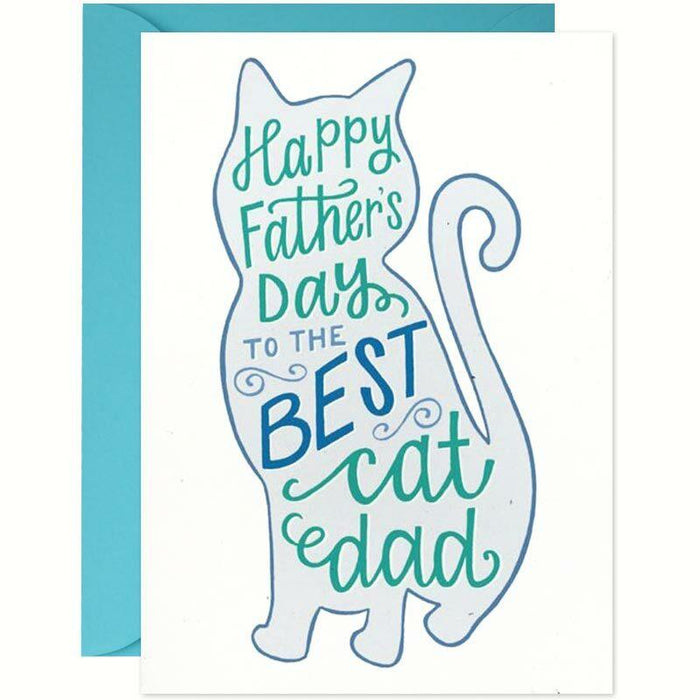 Best Cat Dad Father's Day Card - Unique Gift by Hennel Paper Co.