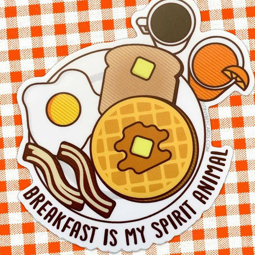 Breakfast Is My Spirit Animal Sticker - Unique Gift by Tiny Bee Cards