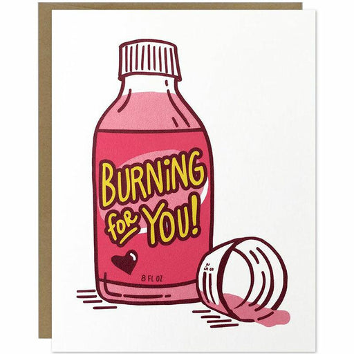 Burning For You Greeting Card - Unique Gift by Kat French Design