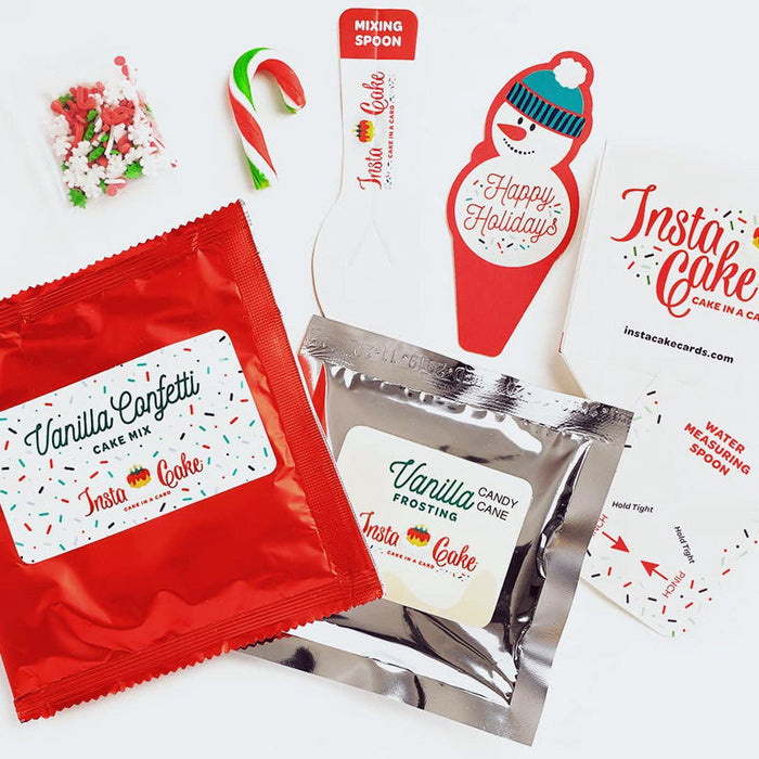 Candy Cane Cake Kit - Unique Gift by InstaCake Cards