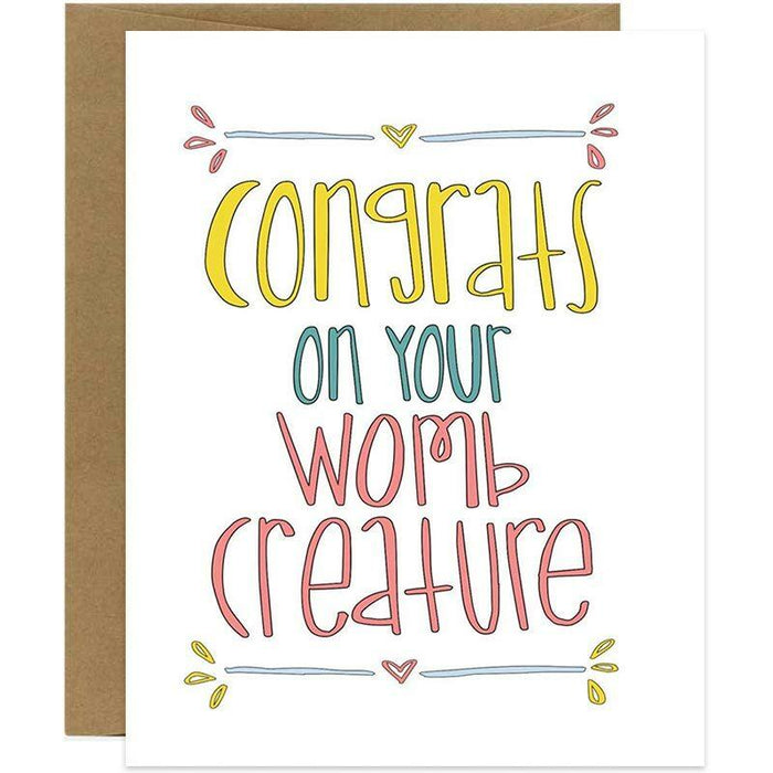 Congrats on Your Womb Creature Mother's Day Pregnancy Card - Unique Gift by Knotty Cards