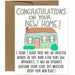 Congratulations On Your New Murder Home Card - Unique Gift by Bangs & Teeth