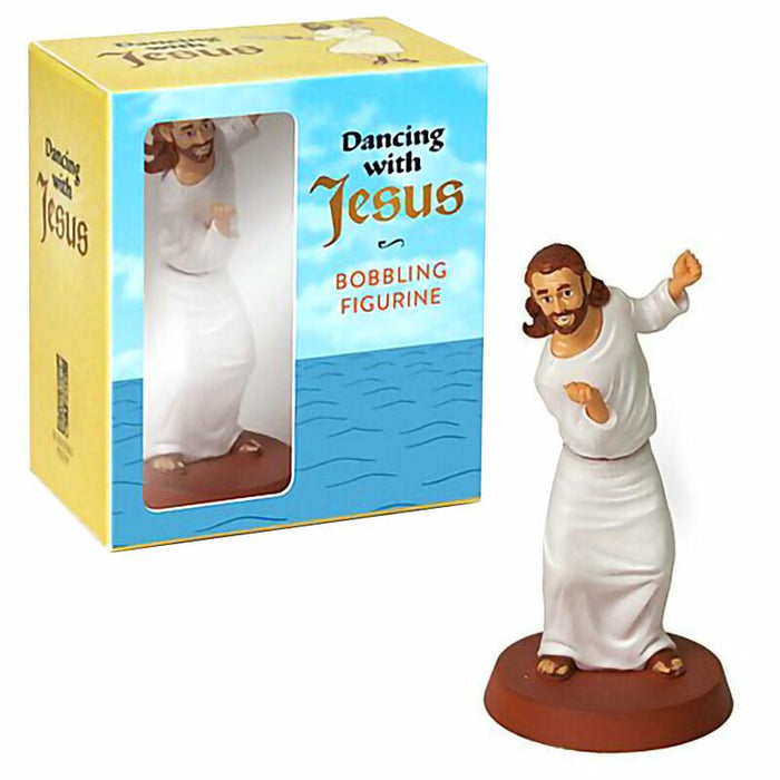 Dancing with Jesus Mini Bobbling Figurine + Book - Unique Gift by Running Press