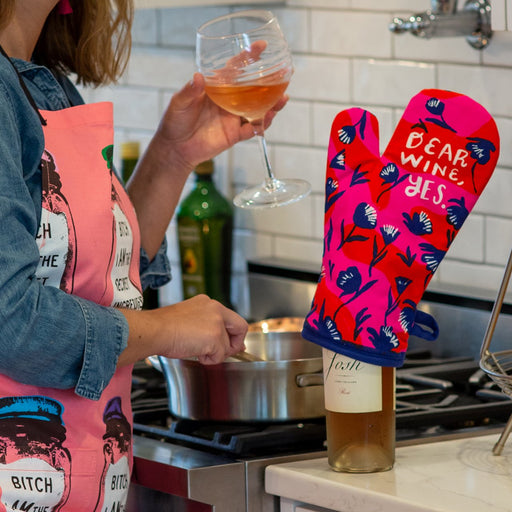 Dear Wine, Yes Oven Mitt - Unique Gift by Blue Q