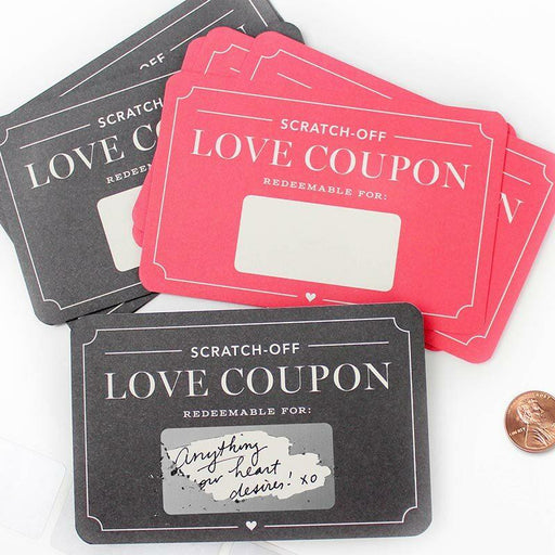 DIY Scratch-Off Love Coupons for Valentine's Day - Unique Gift by Inklings Paperie