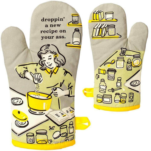 Droppin' A Recipe On Your Ass Oven Mitt - Unique Gift by Blue Q