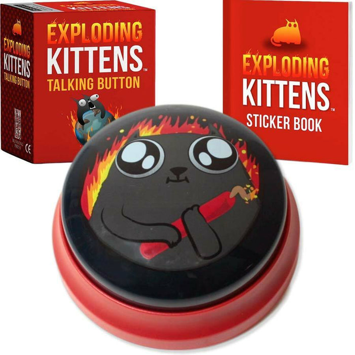 Exploding Kittens Game Talking Button - Unique Gift by Running Press
