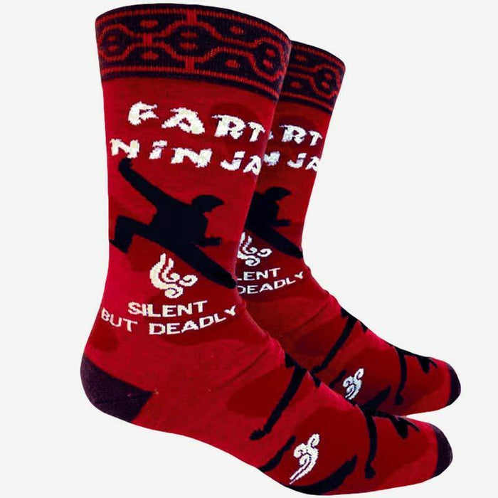 Fart Ninja Silent But Deadly Men's Socks - Unique Gift by Groovy Things Co