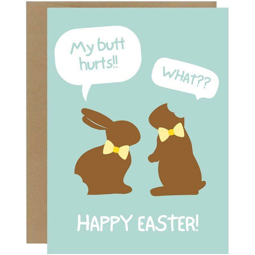 Funny Chocolate Easter Bunny Greeting Card - Unique Gift by Design Sprinkles