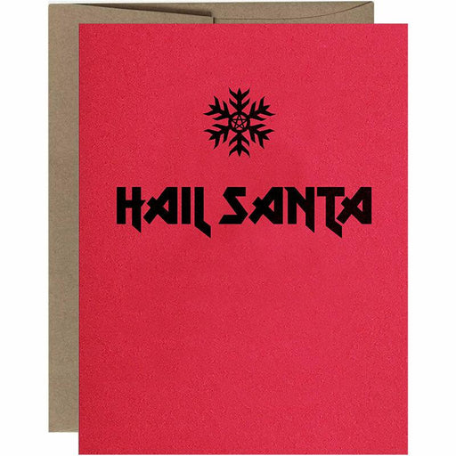 Hail Santa Christmas Card - Unique Gift by Guttersnipe Press Letterpress Greetings