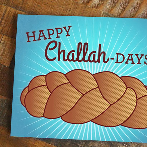 Happy Challah Days Hanukkah Card - Unique Gift by Tiny Bee Cards