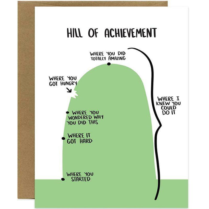 Hill of Achievement Congratulations Card - Unique Gift by Knotty Cards