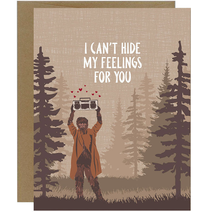 I Can't Hide My Feelings For You Greeting Card - Unique Gift by Modern Printed Matter