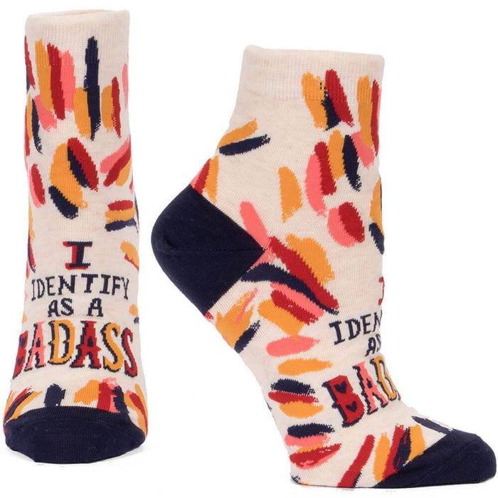 I Identify As A Badass Ankle Socks - Unique Gift by Blue Q