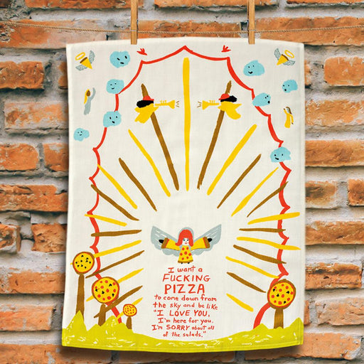I Want A F*cking Pizza Dish Towel - Unique Gift by Blue Q