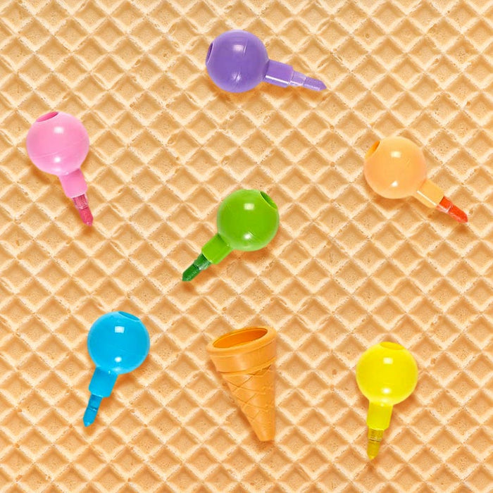 Ice Cream Cone Scented Stacking Erasable Crayons - Unique Gift by Ooly