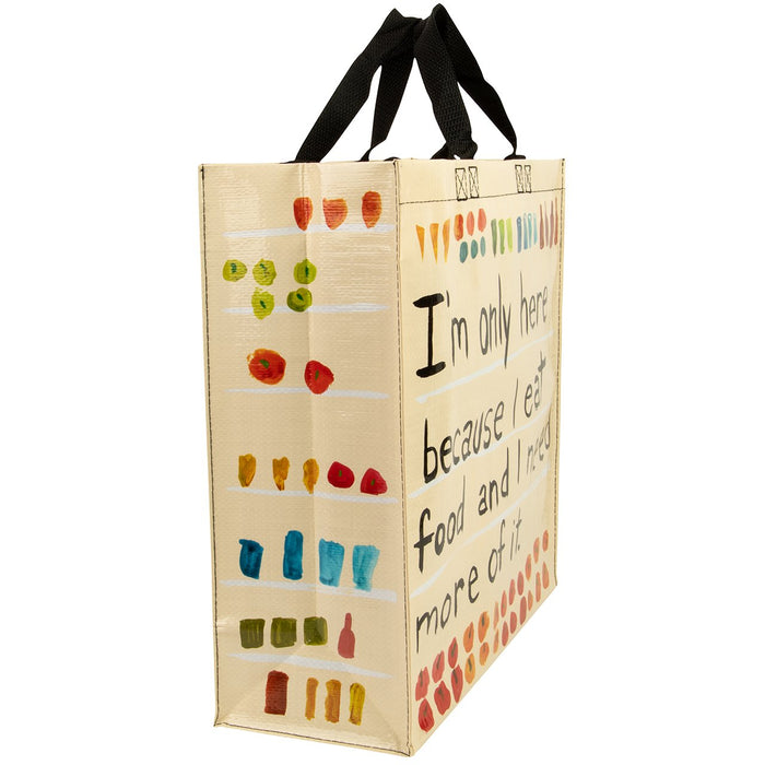 I'm Here Because I Eat Food Shopper Tote - Unique Gift by Blue Q