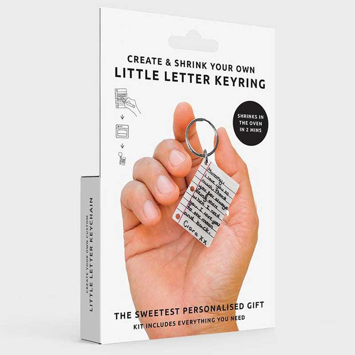 Little Letter Shrinking Keyring Kit - Unique Gift by Pikkii