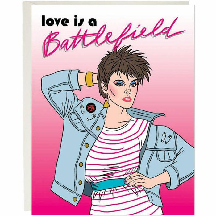 Love Is A Battlefield Greeting Card - Unique Gift by The Found