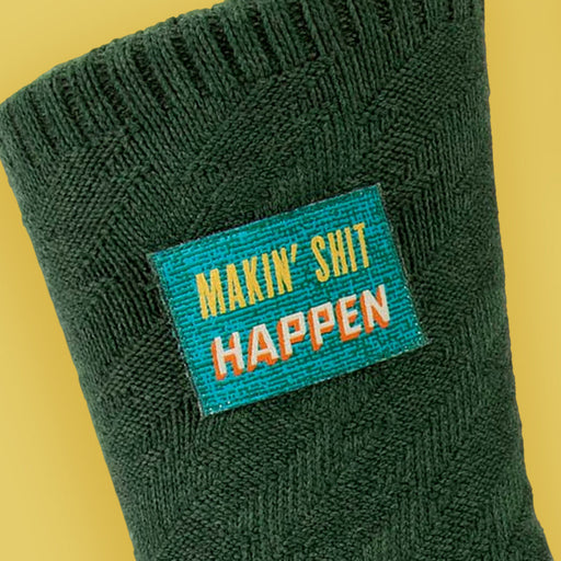 Makin' Shit Happen Tag Socks - Unique Gift by Blue Q
