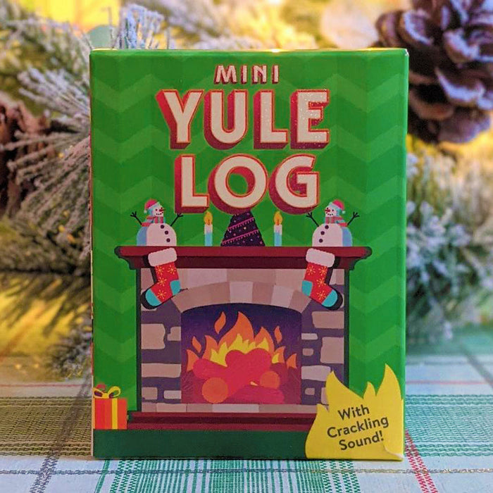 Mini Yule Log Fireplace - Unique Gift by Running Press