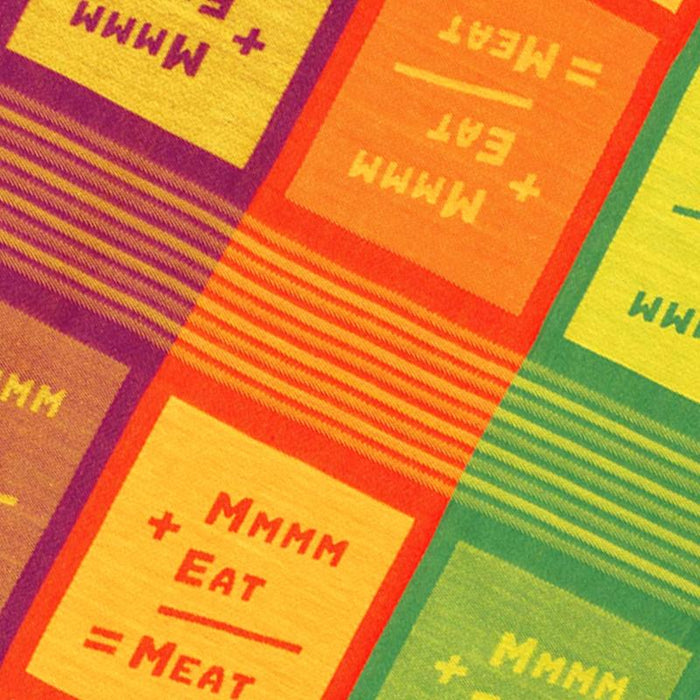 Mmmm Plus Eat Equals Meat Dish Towel - Unique Gift by Blue Q