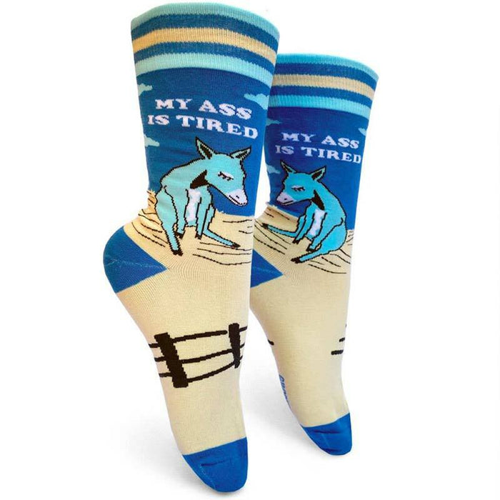 My Ass Is Tired Donkey Socks - Unique Gift by Groovy Things Co