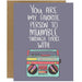 My Favorite Person to Mumble Through Lyrics With Friendship Card - Unique Gift by Knotty Cards