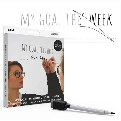 My Goal This Week Mirror Sticker + Pen - Unique Gift by Pikkii