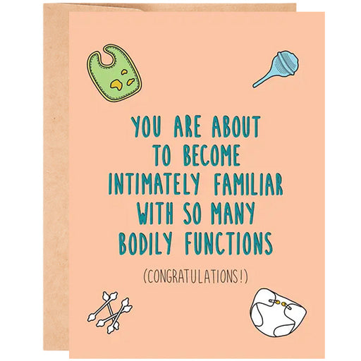 New Parent Conversations Greeting Card - Unique Gift by Cheeky Kumquat