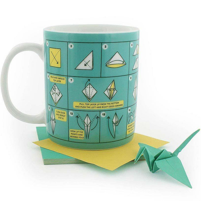 Origami Paper Crane Mug - Unique Gift by Ginger Fox