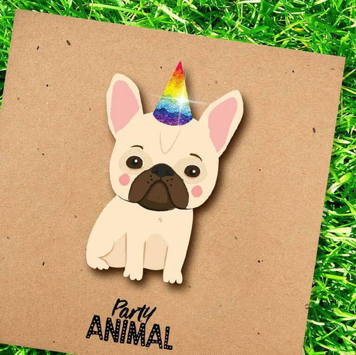 Party Animal Glitter Greeting Card - Unique Gift by Tache