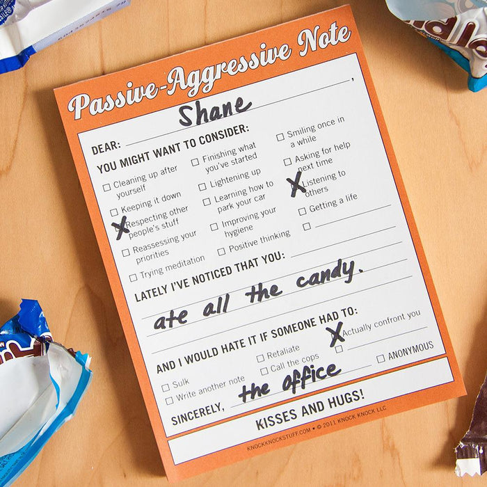 Passive Aggressive Nifty Notes - Unique Gift by Knock Knock