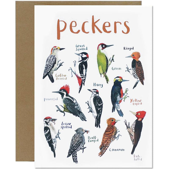 Peckers Dirty Pun Greeting Card - Unique Gift by Sarah Edmonds Illustration