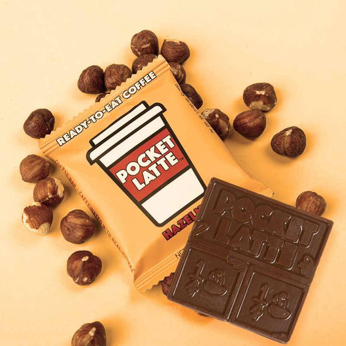 Pocket Latte - Caffeinated Hazelnut Coffee Chocolate Bar - Unique Gift by Pocket Latte