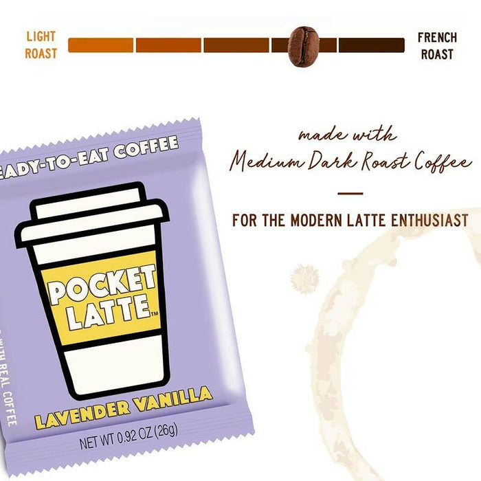 Pocket Latte - Caffeinated Lavender, French Vanilla Coffee Chocolate - Unique Gift by Pocket Latte