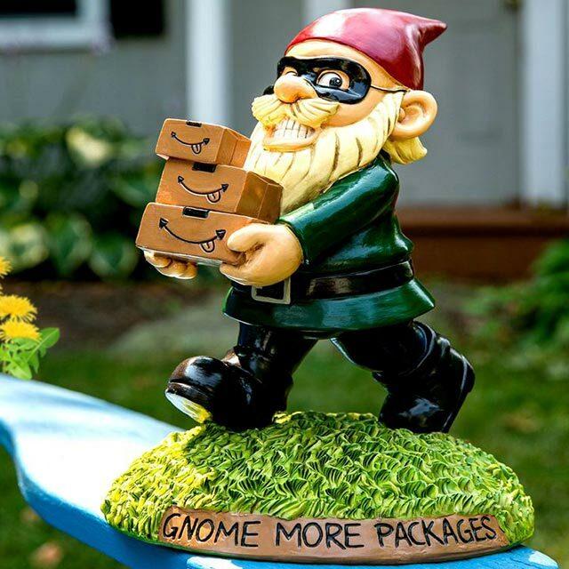 Porch Pirate Garden Gnome - Unique Gift by BigMouth Toys