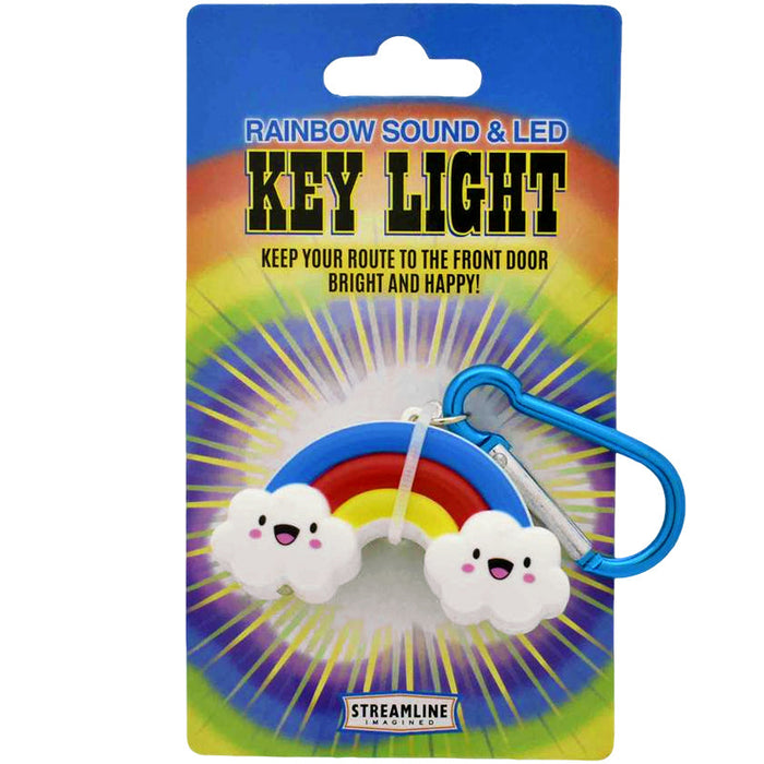 Rainbow Keychain With LED + Sound - Unique Gift by Streamline
