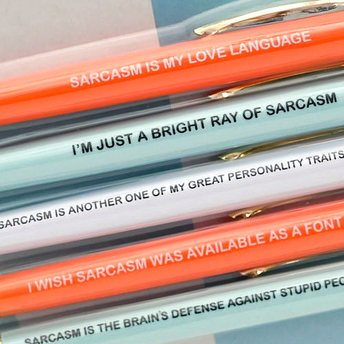 Sarcasm Pens 5PCS Engraved Pens For Sarcastic Souls Sarcastic Pens For Work  Funny Sarcastic Ballpoint Pens For Women School