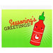 Seasoning's Greetings Sriracha Holiday Card - Unique Gift by Tiny Bee Cards
