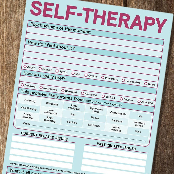 Self-Therapy Note Pad - Unique Gift by Knock Knock