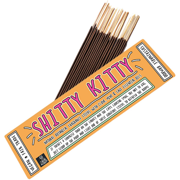 Shitty Kitty Funny Smells Incense Sticks - Unique Gift by Go La La