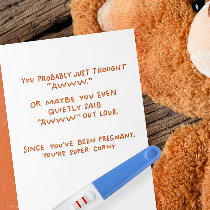 Since You've Been Pregnant, You're Super Corny Baby Shower Card - Unique Gift by A Smyth Co