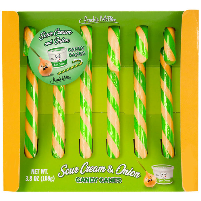 Sour Cream + Onion Candy Canes - Unique Gift by Archie McPhee